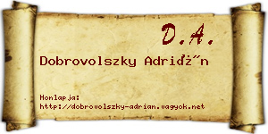 Dobrovolszky Adrián névjegykártya