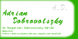 adrian dobrovolszky business card