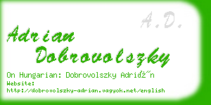 adrian dobrovolszky business card